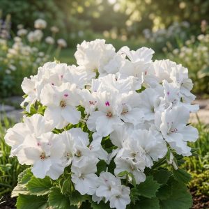 Regal Geranium Doms White - Pelargonium x domesticum 15cm